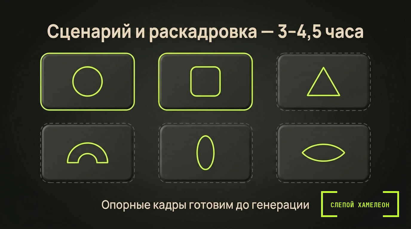 Сколько часов занимают сценарий и раскадровка Раскадровка на шесть кадров: опорные изображения готовим до генерации