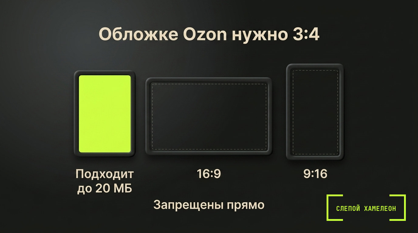Требования Ozon к видеообложке Требования Ozon к видеообложке: 8-30 секунд, до 20 МБ, соотношение 3:4